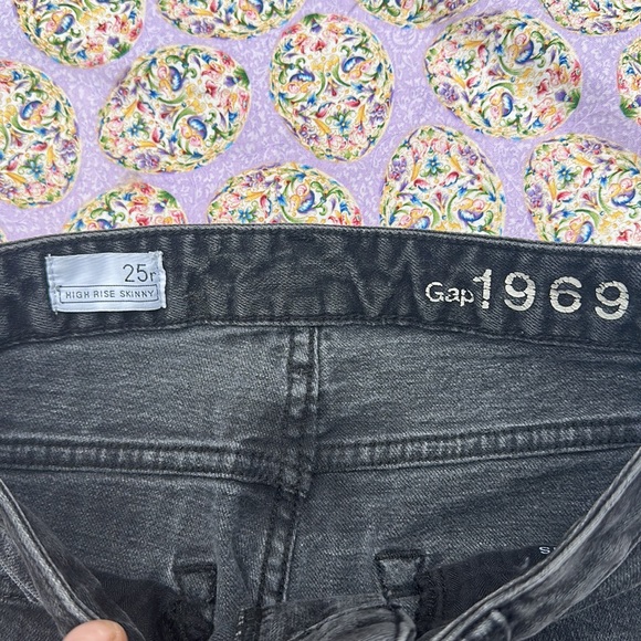 Gap high rise skinny jeans black size 25r - Picture 6 of 10